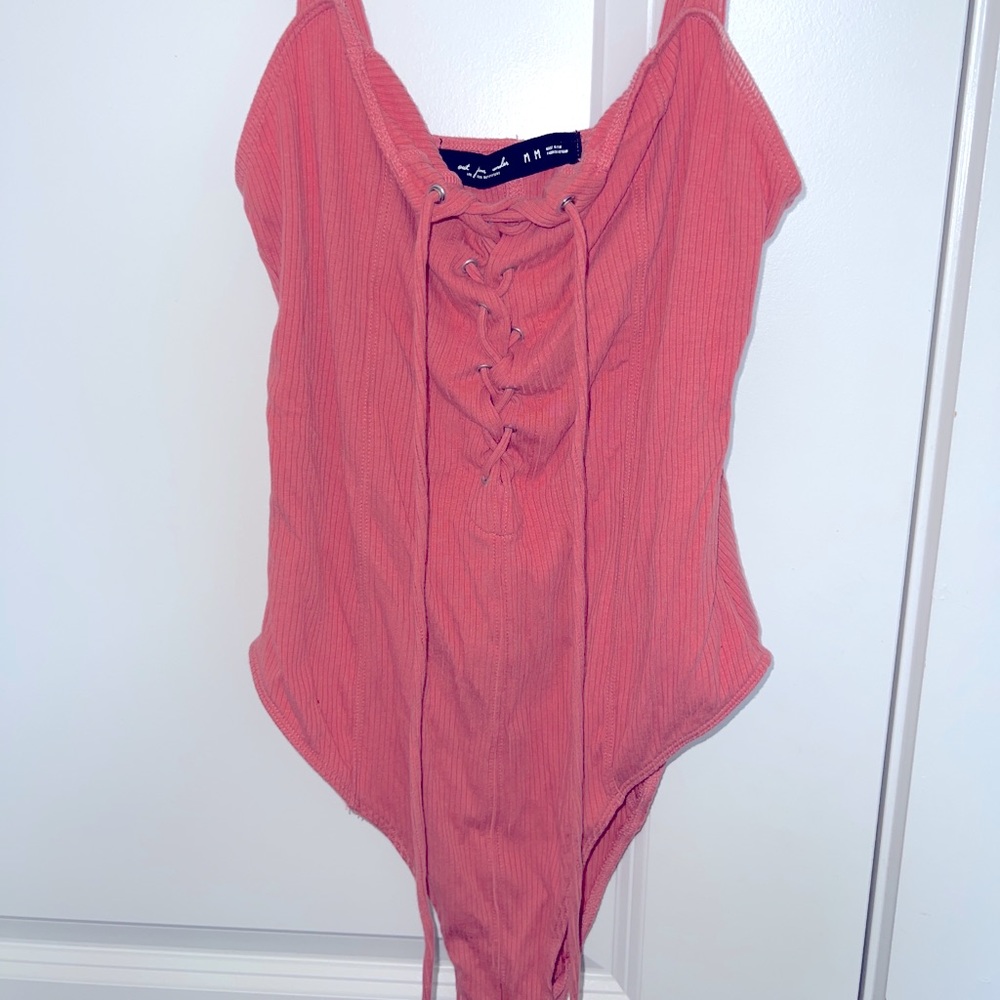 Coral Urban Outfitters Bodysuit